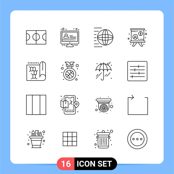 Conjunto Iconos Creativos Universales Simplemente Vector Ilustraciones Para Aplicaciones Web — Archivo Imágenes Vectoriales