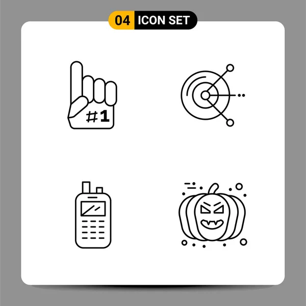 Conjunto Iconos Creativos Universales Simplemente Vector Ilustraciones Para Aplicaciones Web — Vector de stock