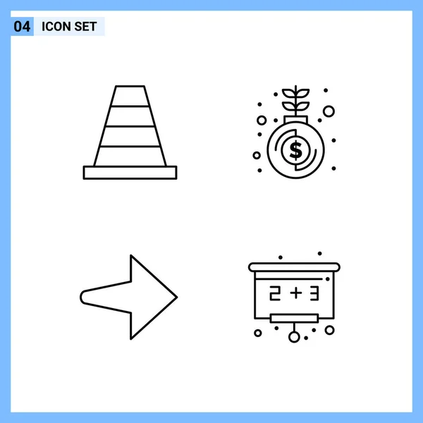 Set Universeller Kreativer Symbole Einfach Vektorillustrationen Für Web Und Mobile — Stockvektor