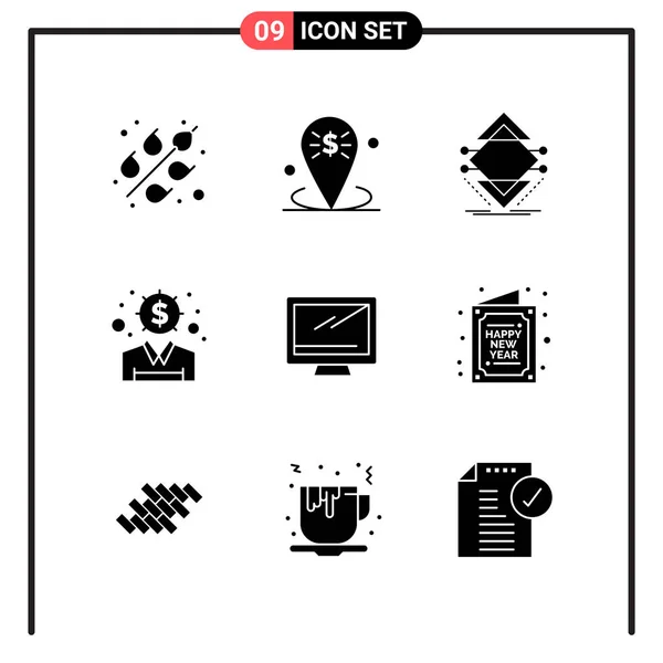 Conjunto Iconos Creativos Universales Simplemente Vector Ilustraciones Para Aplicaciones Web — Archivo Imágenes Vectoriales