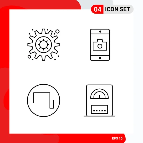 Conjunto Iconos Creativos Universales Simplemente Vector Ilustraciones Para Aplicaciones Web — Archivo Imágenes Vectoriales