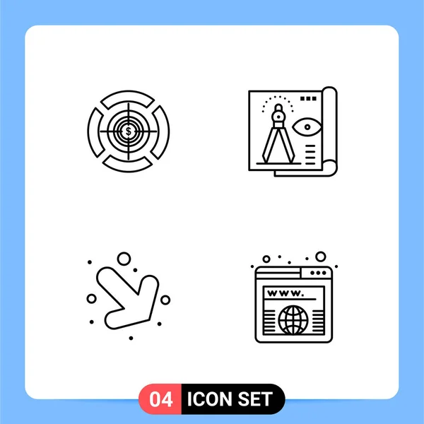 Conjunto Iconos Creativos Universales Simplemente Vector Ilustraciones Para Aplicaciones Web — Vector de stock