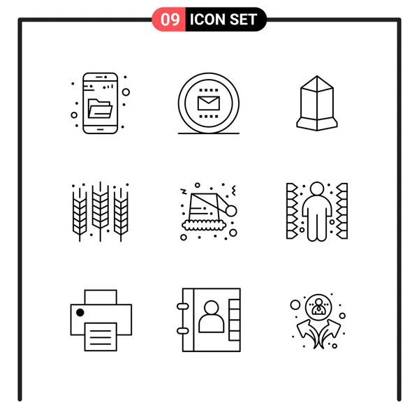 Set Universal Creative Icons Simply Vector Illustrations Web Mobile Apps — Stock Vector