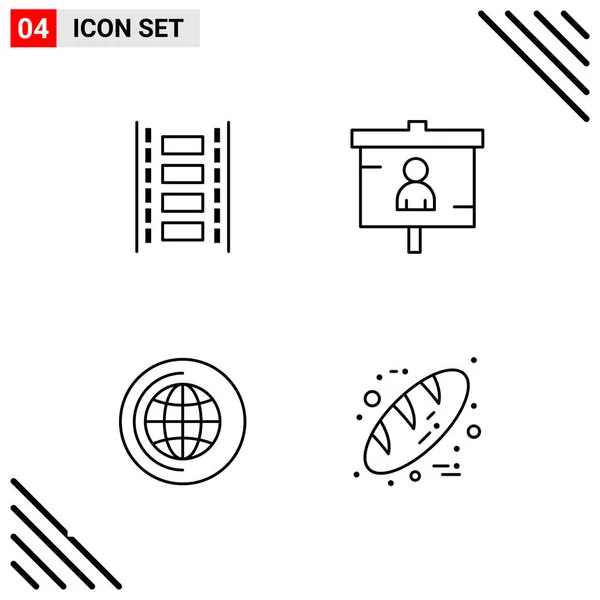 Set Universal Creative Icons Simply Vector Illustrations Web Mobile Apps — Stock Vector