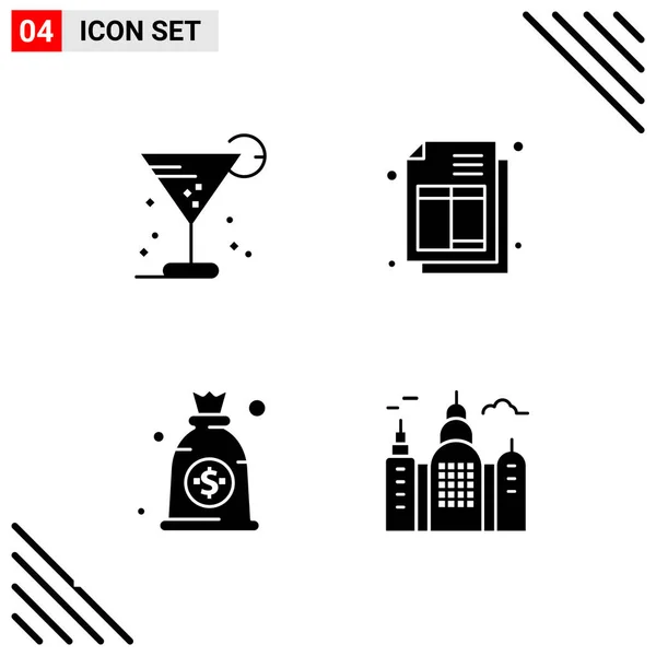 Conjunto Iconos Creativos Universales Simplemente Vector Ilustraciones Para Aplicaciones Web — Vector de stock