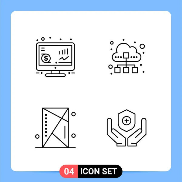 Set Universal Creative Icons Simply Vector Illustrations Web Mobile Apps — Stock Vector