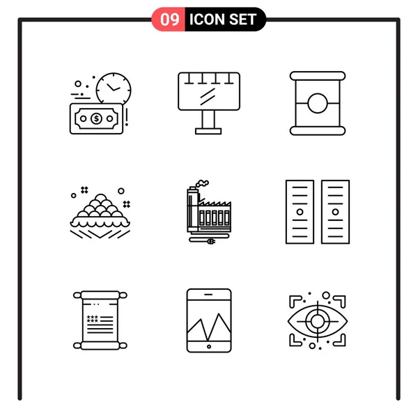 Conjunto Iconos Creativos Universales Simplemente Vector Ilustraciones Para Aplicaciones Web — Vector de stock