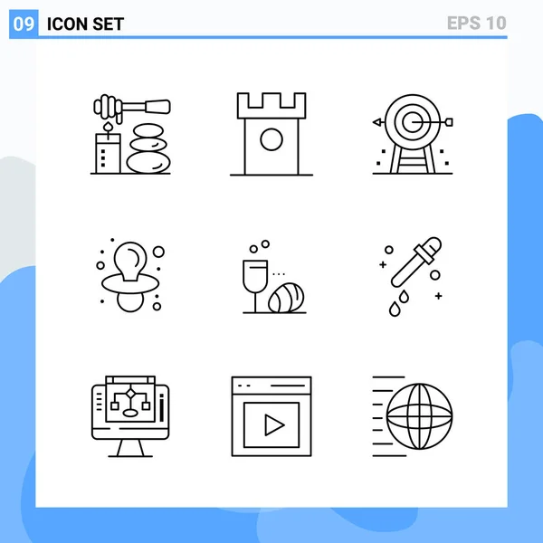 Set de 25 iconos de negocio universales Vector — Vector de stock