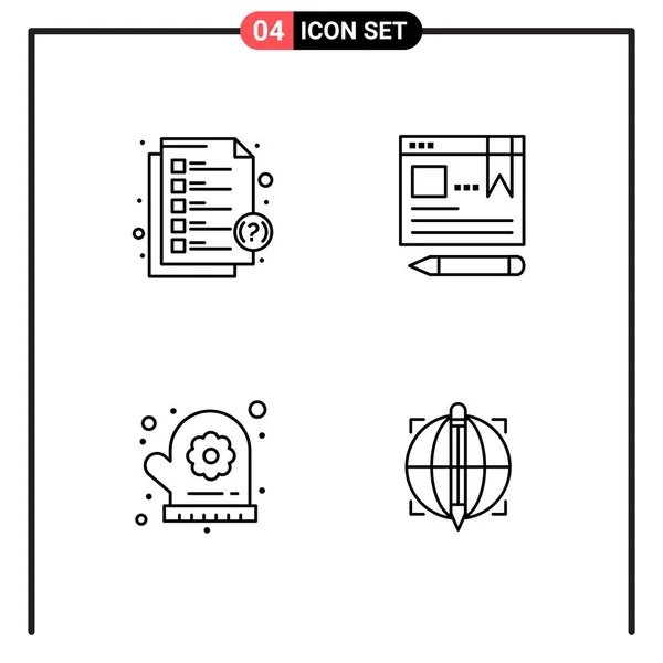Univerzális Kreatív Ikonok Gyűjteménye Egyszerűen Vektor Illusztrációk Webes Mobil Alkalmazásokhoz — Stock Vector