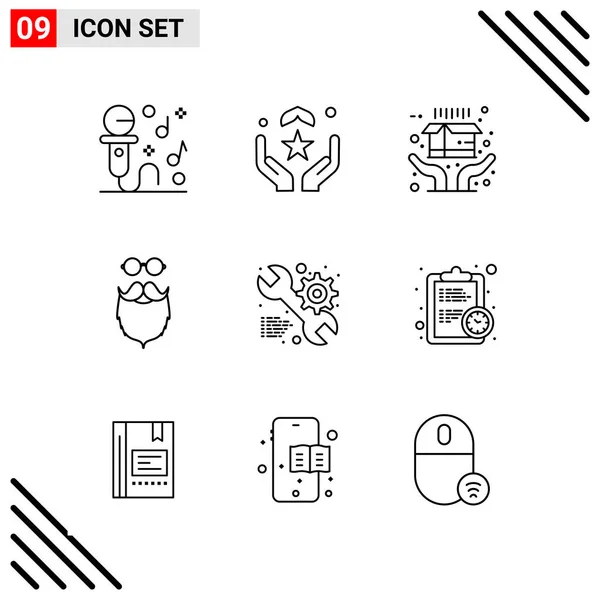 Conjunto de 16 iconos universales Vector de negocios — Vector de stock