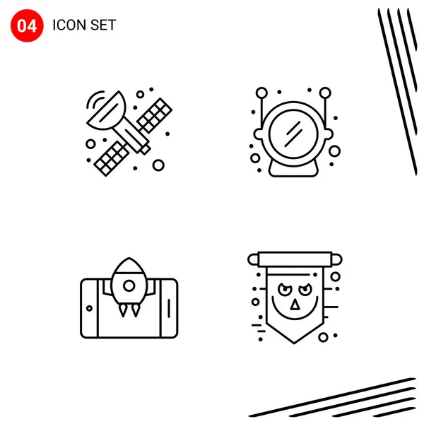 Conjunto Iconos Creativos Universales Simplemente Vector Ilustraciones Para Aplicaciones Web — Vector de stock