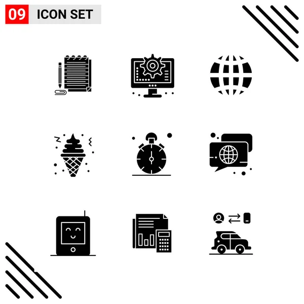 Conjunto Iconos Creativos Universales Simplemente Vector Ilustraciones Para Aplicaciones Web — Vector de stock