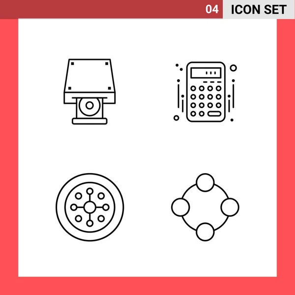 Conjunto Iconos Creativos Universales Simplemente Vector Ilustraciones Para Aplicaciones Web — Archivo Imágenes Vectoriales