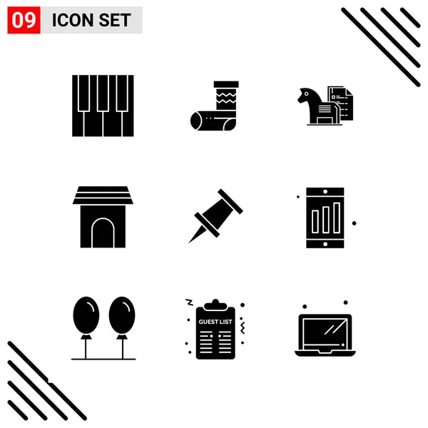 Conjunto Iconos Creativos Universales Simplemente Vector Ilustraciones Para Aplicaciones Web — Vector de stock