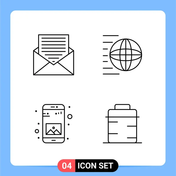 Conjunto Iconos Creativos Universales Simplemente Vector Ilustraciones Para Aplicaciones Web — Vector de stock