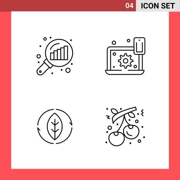 Conjunto Iconos Creativos Universales Simplemente Vector Ilustraciones Para Aplicaciones Web — Vector de stock