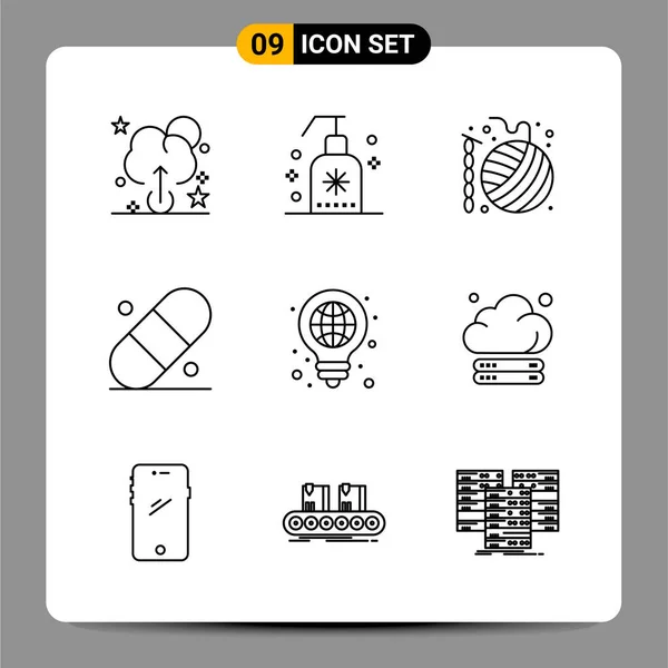 Set Universal Creative Icons Simply Vector Illustrations Web Mobile Apps — Stock Vector