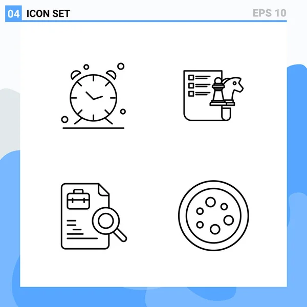 Conjunto Iconos Creativos Universales Simplemente Vector Ilustraciones Para Aplicaciones Web — Vector de stock