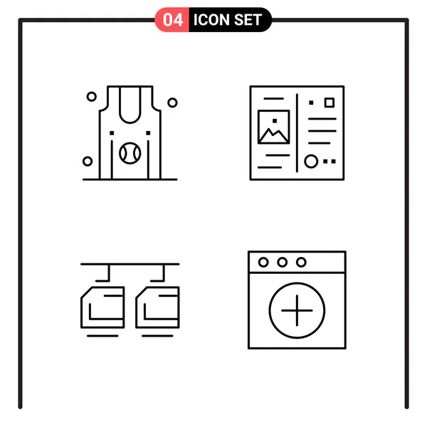 Set Universeller Kreativer Symbole Vektor Illustration — Stockvektor