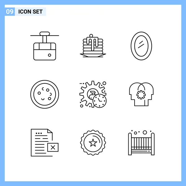 Set Universal Creative Icons Simply Vector Illustrations Web Mobile Apps — Stock Vector