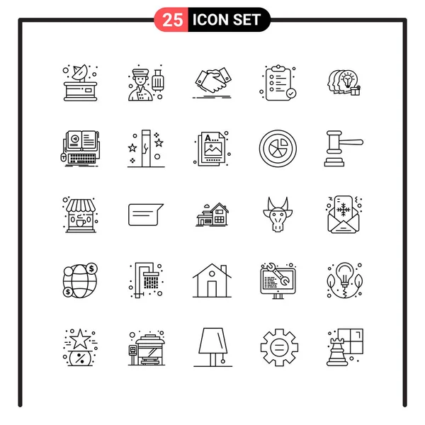 Conjunto Iconos Creativos Universales Simplemente Vector Ilustraciones Para Aplicaciones Web — Vector de stock