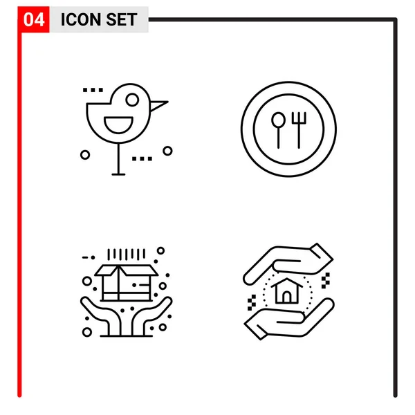 Conjunto Ícones Criativos Universais Simplesmente Vetor Ilustrações Para Web Aplicativos —  Vetores de Stock