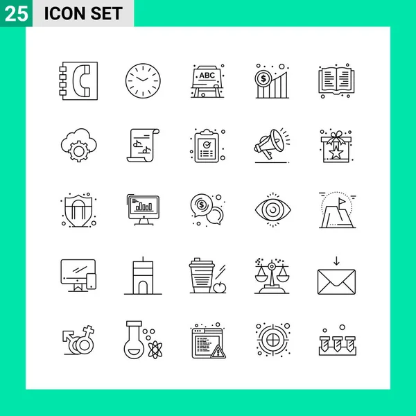 Set Dari Ikon Kreatif Universal Cukup Ilustrasi Vektor Untuk Aplikasi - Stok Vektor