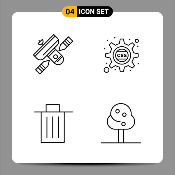 Set Universal Creative Icons Simply Vector Illustrations Web Mobile Apps — Stock Vector