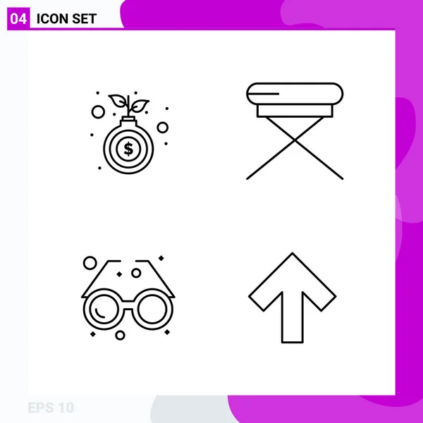 Conjunto Iconos Creativos Universales Simplemente Vector Ilustraciones Para Aplicaciones Web — Vector de stock