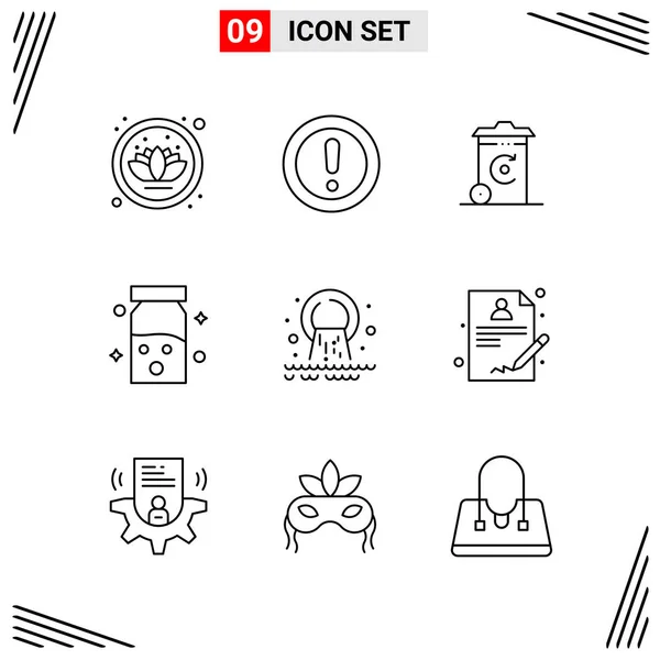 Conjunto Iconos Creativos Universales Simplemente Vector Ilustraciones Para Aplicaciones Web — Vector de stock