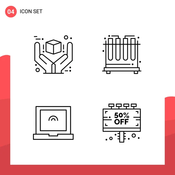 Set Universeller Kreativer Symbole Einfach Vektorillustrationen Für Web Und Mobile — Stockvektor