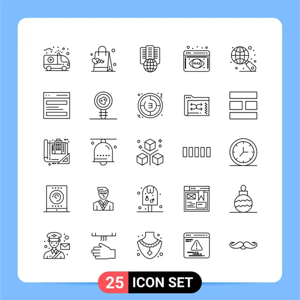 Conjunto Iconos Creativos Universales Simplemente Vector Ilustraciones Para Aplicaciones Web — Vector de stock