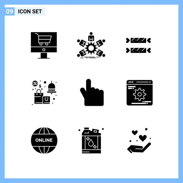 Conjunto Iconos Creativos Universales Ilustración Vectorial — Vector de stock