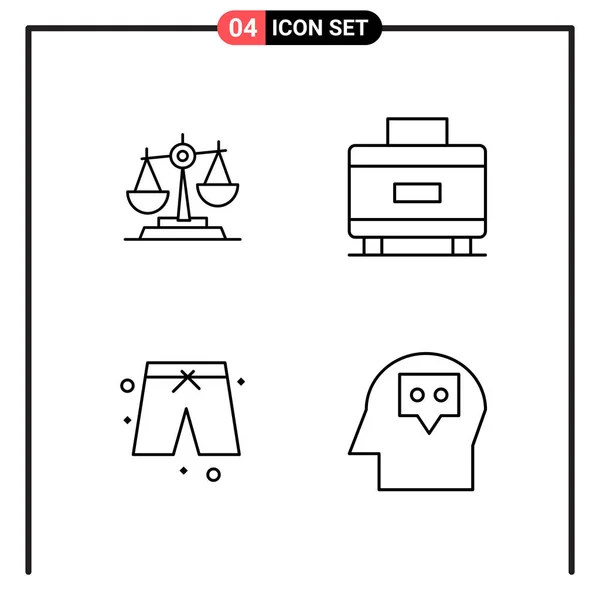 Set Universal Creative Icons Vector Illustration — Stock Vector