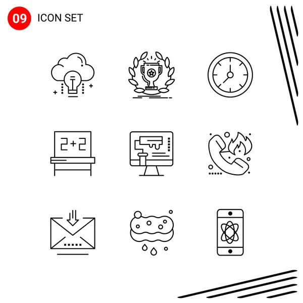 Conjunto Iconos Creativos Universales Simplemente Vector Ilustraciones Para Aplicaciones Web — Vector de stock