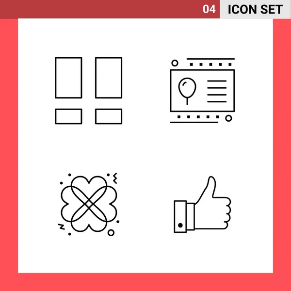 Set Universal Creative Icons Simply Vector Illustrations Web Mobile Apps — Stock Vector