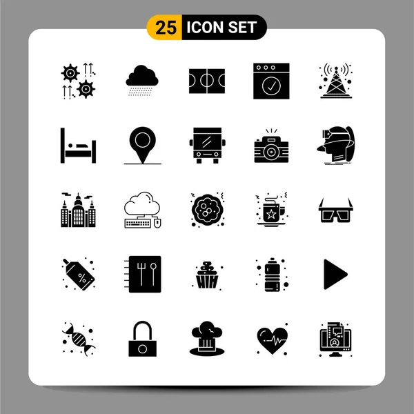 Set of 25 Universal Business Icons Vector — Stock Vector