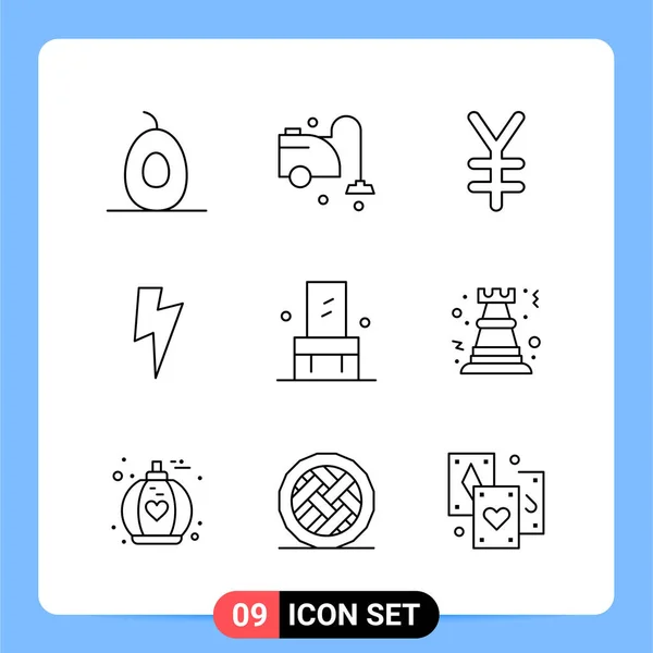 Conjunto Iconos Creativos Universales Simplemente Vector Ilustraciones Para Aplicaciones Web — Vector de stock