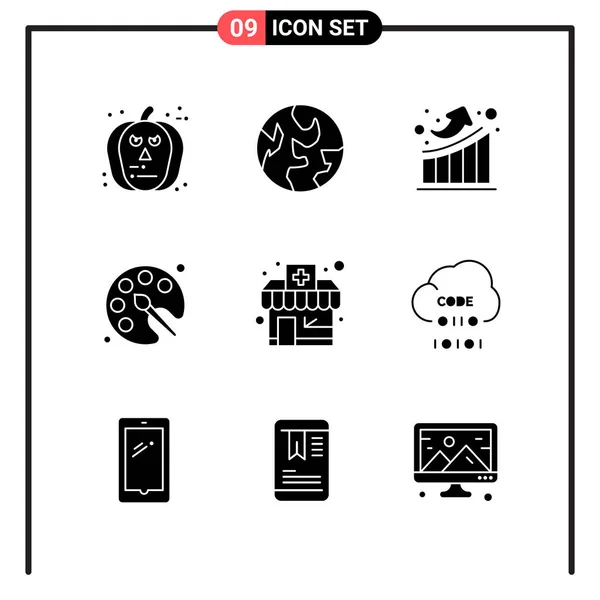 Conjunto Iconos Creativos Universales Simplemente Vector Ilustraciones Para Aplicaciones Web — Archivo Imágenes Vectoriales