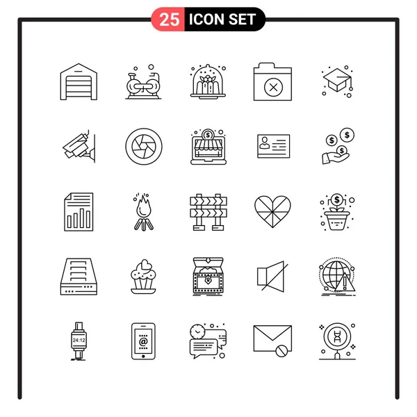 Conjunto Iconos Creativos Universales Ilustración Vectorial — Archivo Imágenes Vectoriales