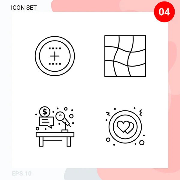 Conjunto Iconos Creativos Universales Simplemente Vector Ilustraciones Para Aplicaciones Web — Vector de stock