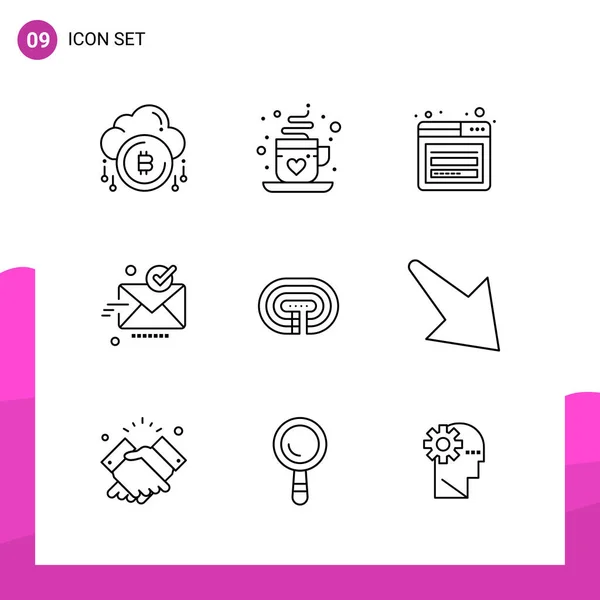 Conjunto Iconos Creativos Universales Simplemente Vector Ilustraciones Para Aplicaciones Web — Archivo Imágenes Vectoriales