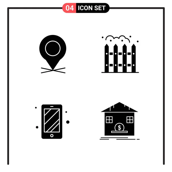 Conjunto Iconos Creativos Universales Simplemente Vector Ilustraciones Para Aplicaciones Web — Archivo Imágenes Vectoriales