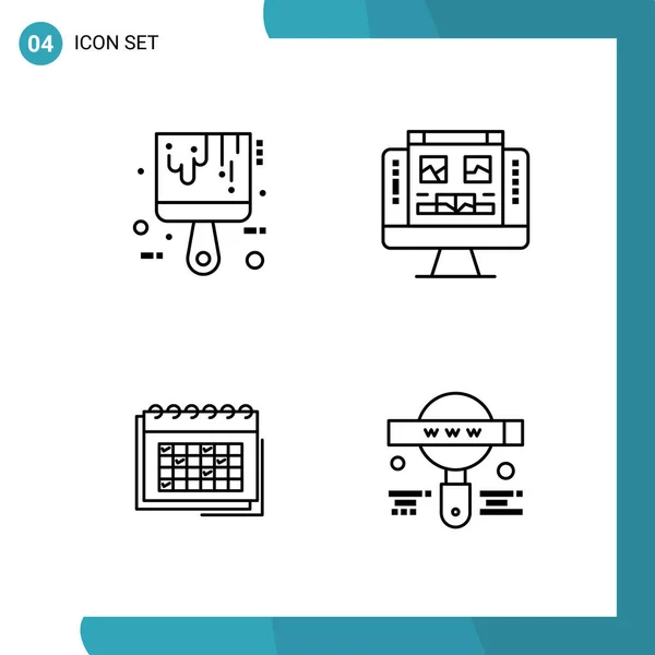 Creative Icons Set Design White Background — Stock Vector