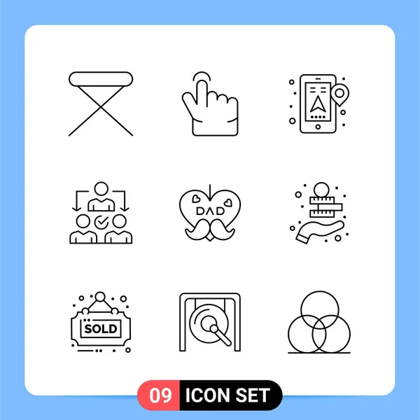 Set Dari Ikon Kreatif Universal Cukup Ilustrasi Vektor Untuk Aplikasi - Stok Vektor