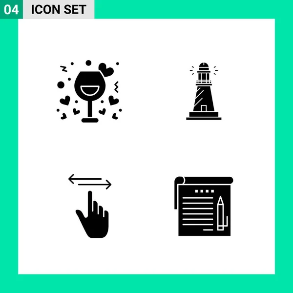 Conjunto Iconos Creativos Universales Simplemente Vector Ilustraciones Para Aplicaciones Web — Archivo Imágenes Vectoriales