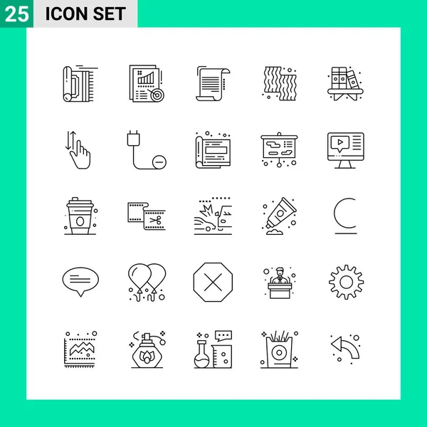 Conjunto Iconos Creativos Universales Simplemente Vector Ilustraciones Para Aplicaciones Web — Vector de stock