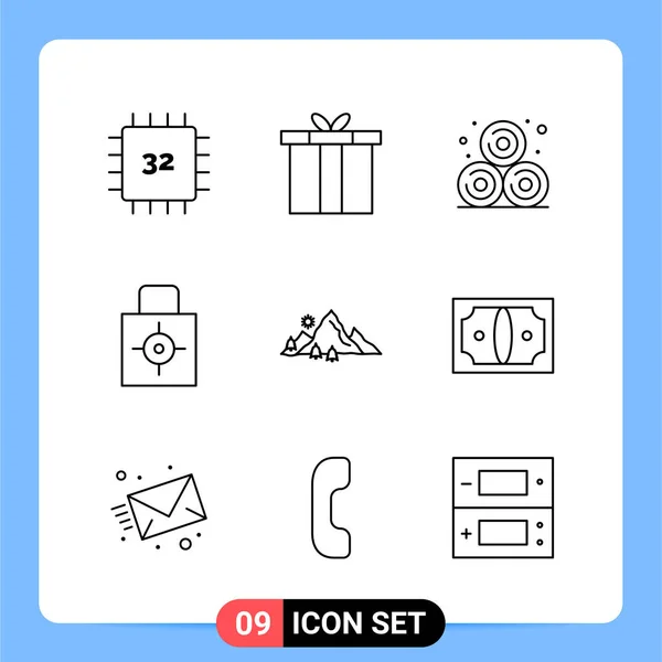 Set Universal Creative Icons Simply Vector Illustrations Web Mobile Apps — Stock Vector