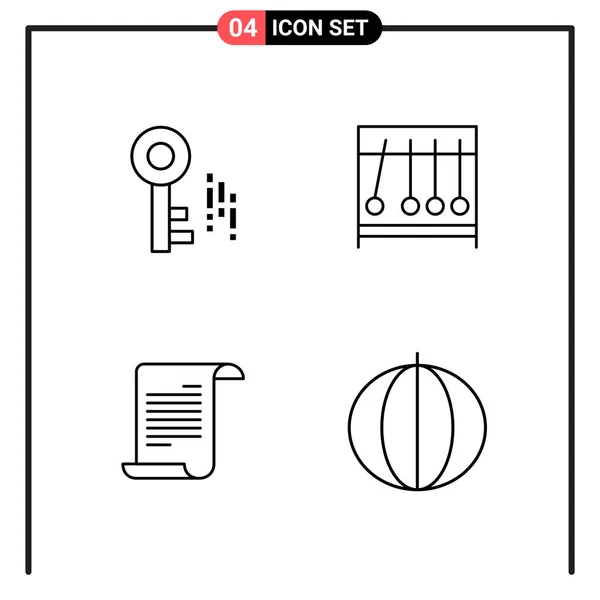 Conjunto Iconos Creativos Universales Simplemente Vector Ilustraciones Para Aplicaciones Web — Vector de stock