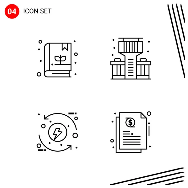 Conjunto Iconos Creativos Universales Simplemente Vector Ilustraciones Para Aplicaciones Web — Vector de stock